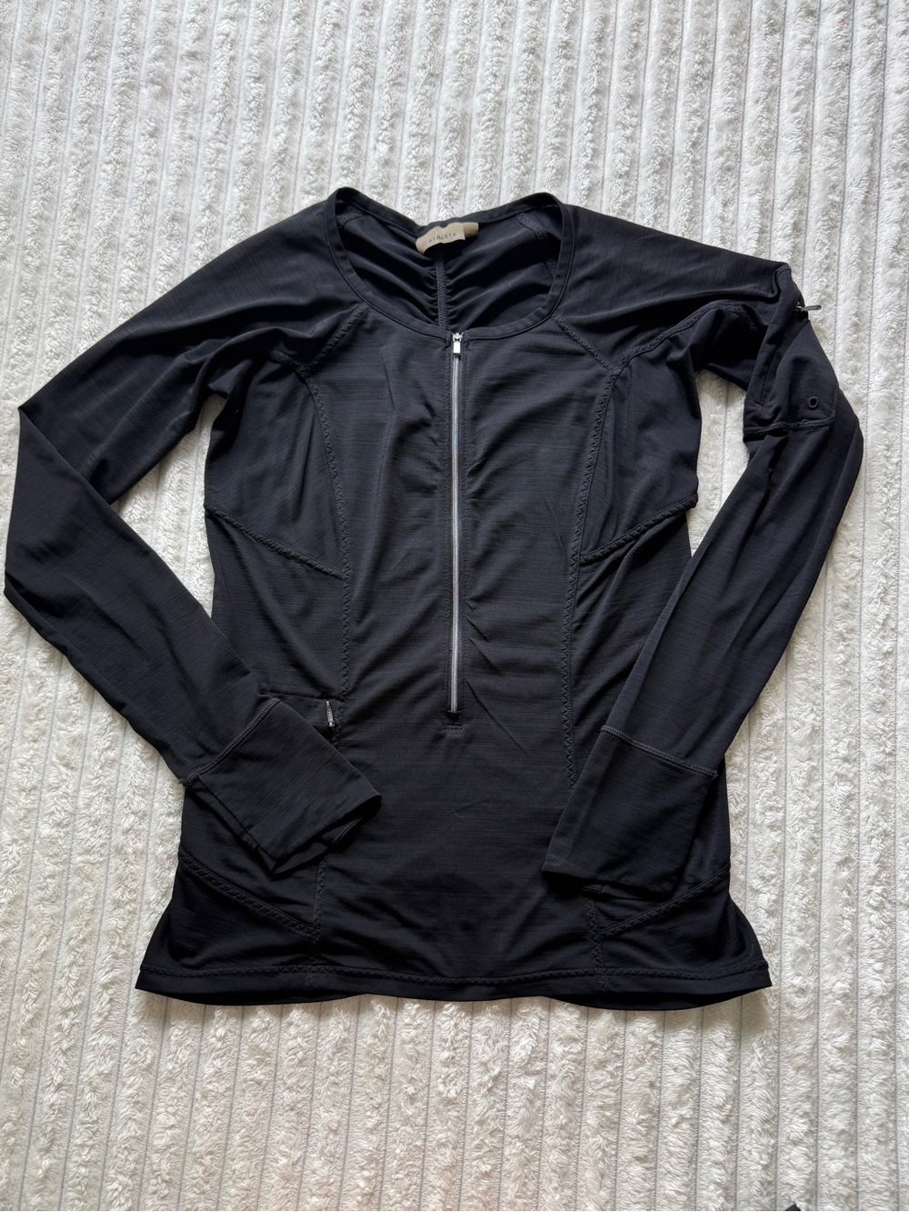 Athleta Women’s Black 1/4 Zip Long Sleeve Activewear Top Size S